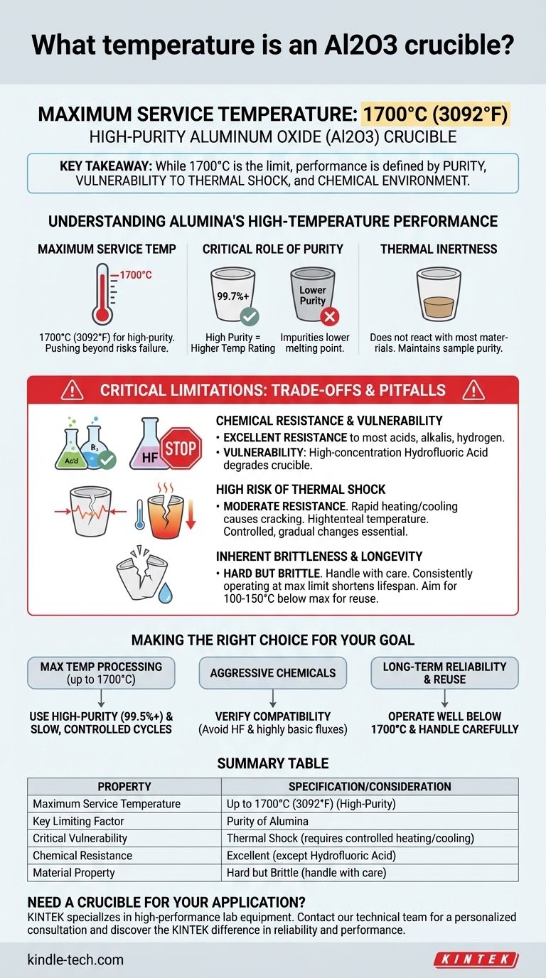 What temperature is an Al2O3 crucible? Key Factors for High-Temperature Success Up to 1700°C Visual Guide