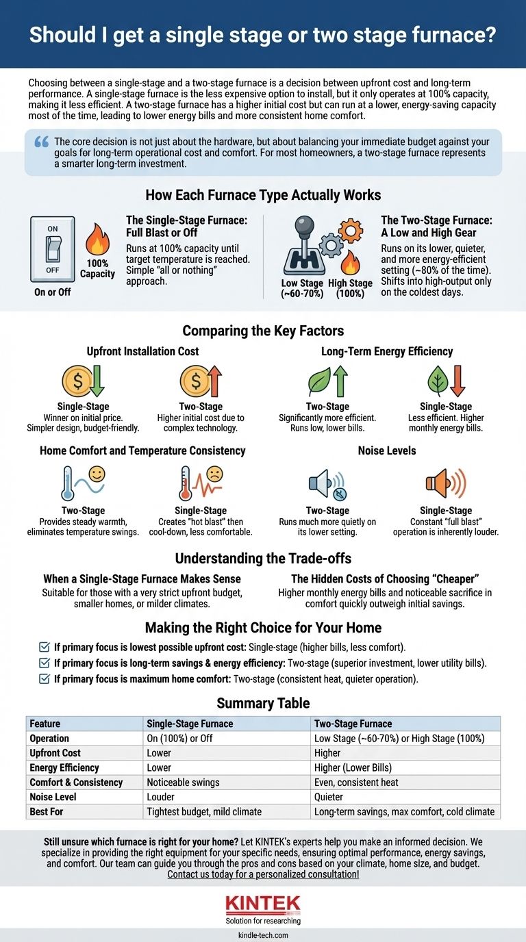 シングルステージ炉とツーテージ炉のどちらを選ぶべきですか？ご自宅の快適さのために賢い選択をしましょう ビジュアルガイド