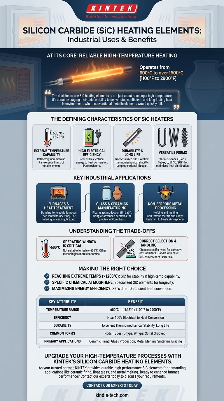 탄화규소 발열체는 어디에 사용됩니까? 산업 공정을 위한 안정적인 고온 가열 시각적 가이드