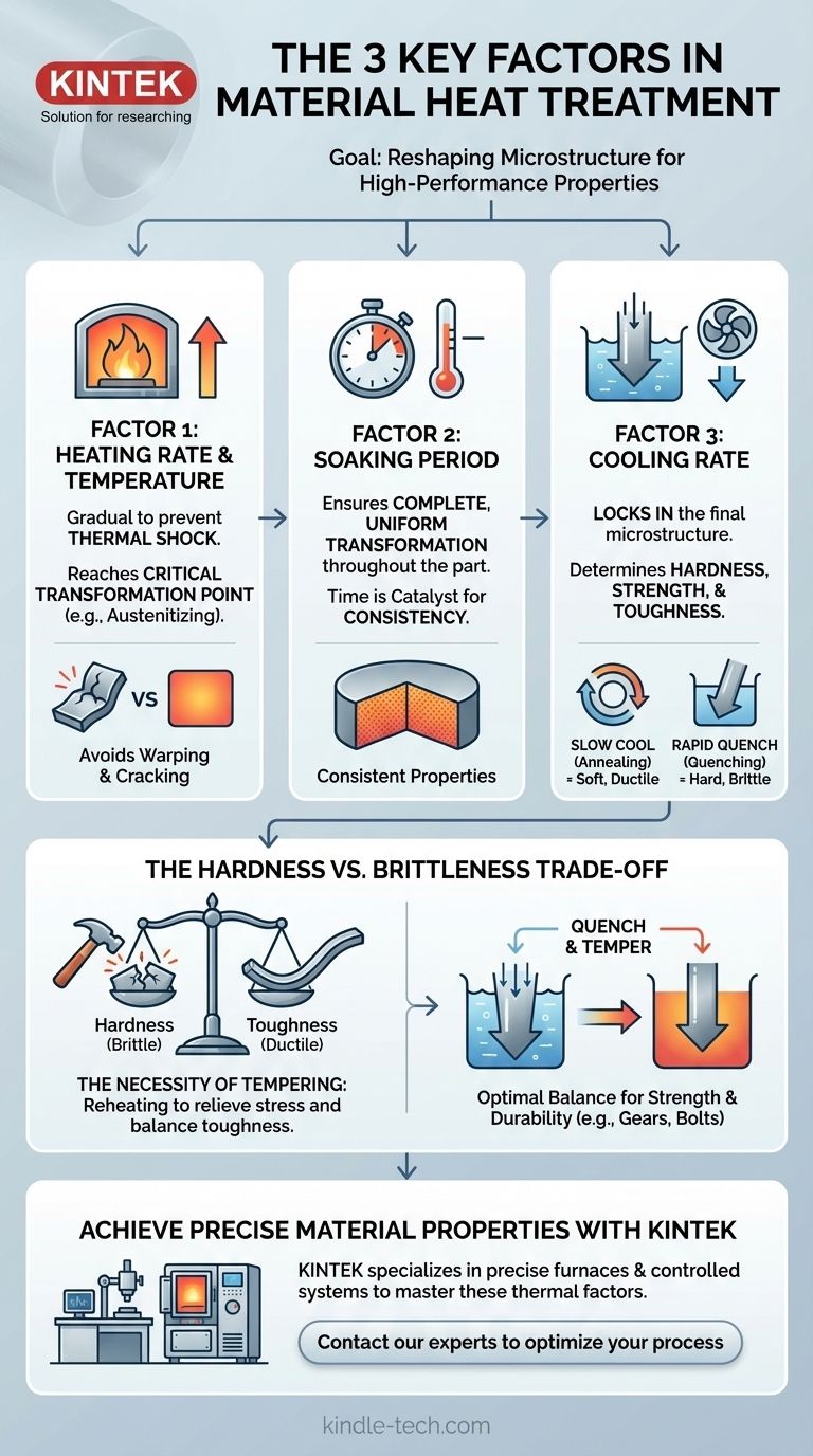Quali sono i tre fattori più importanti nel trattamento termico dei materiali? Padroneggiare temperatura, tempo e raffreddamento per proprietà superiori Guida Visiva