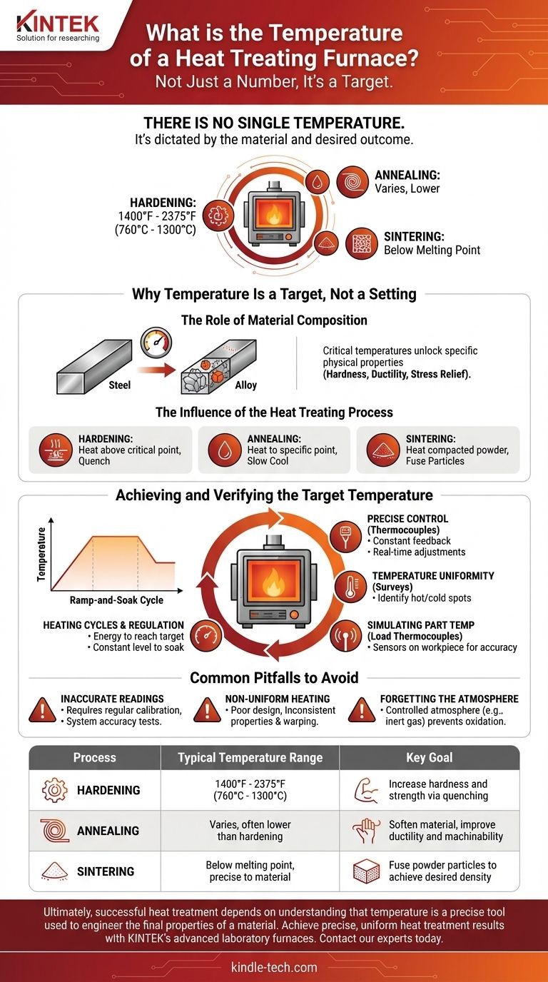 Quelle est la température d'un four de traitement thermique ? Maîtriser la précision pour les propriétés de votre matériau Guide Visuel