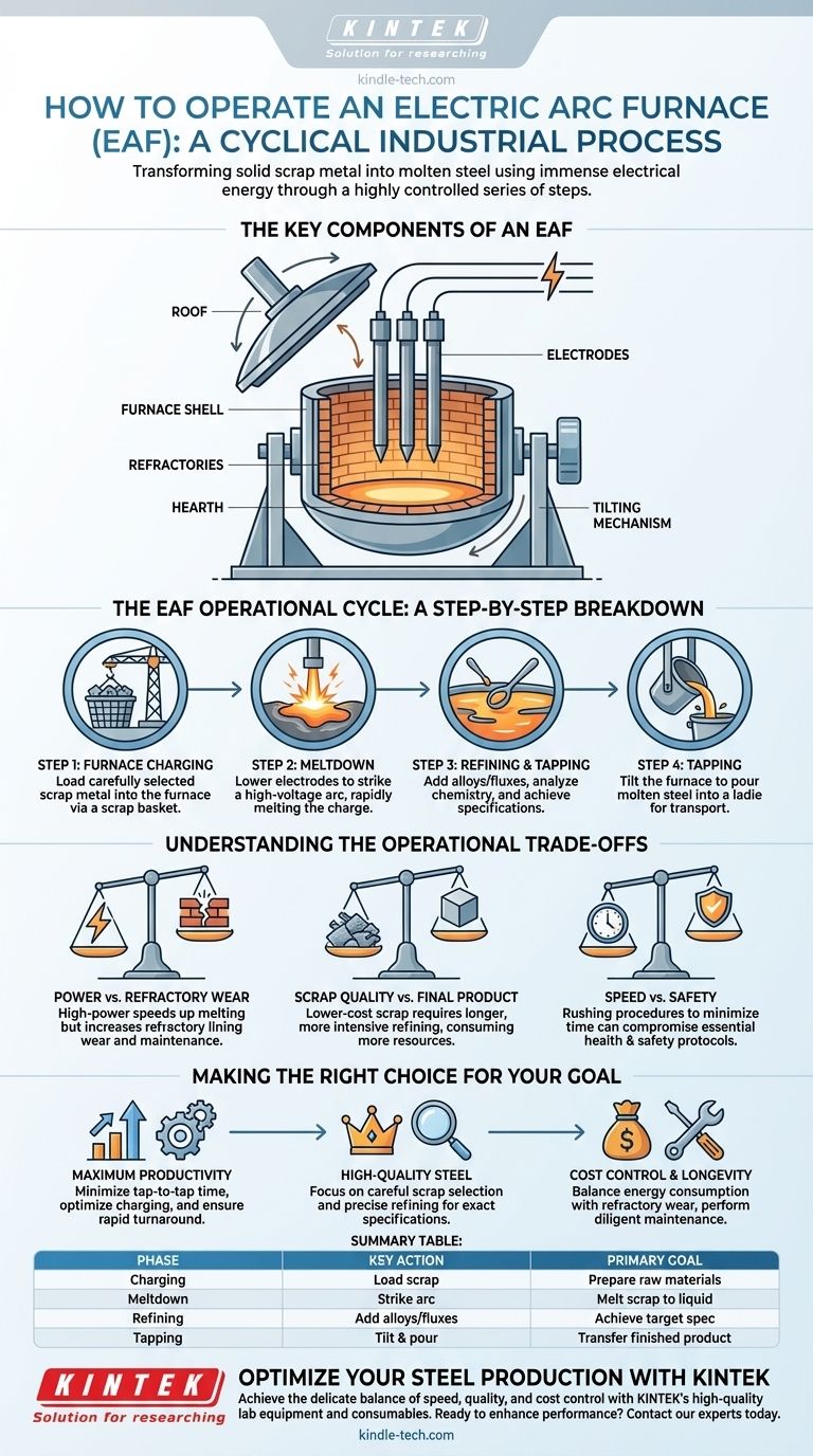 How to operate an electric arc furnace? Master the Cycle for Efficient Steel Production Visual Guide
