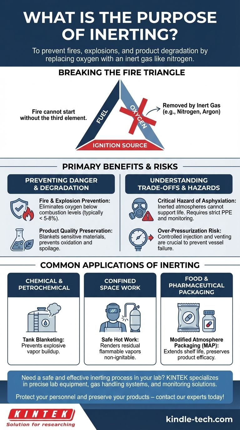 Quel est le but de l'inertage ? Prévenir les incendies, les explosions et la dégradation des produits Guide Visuel