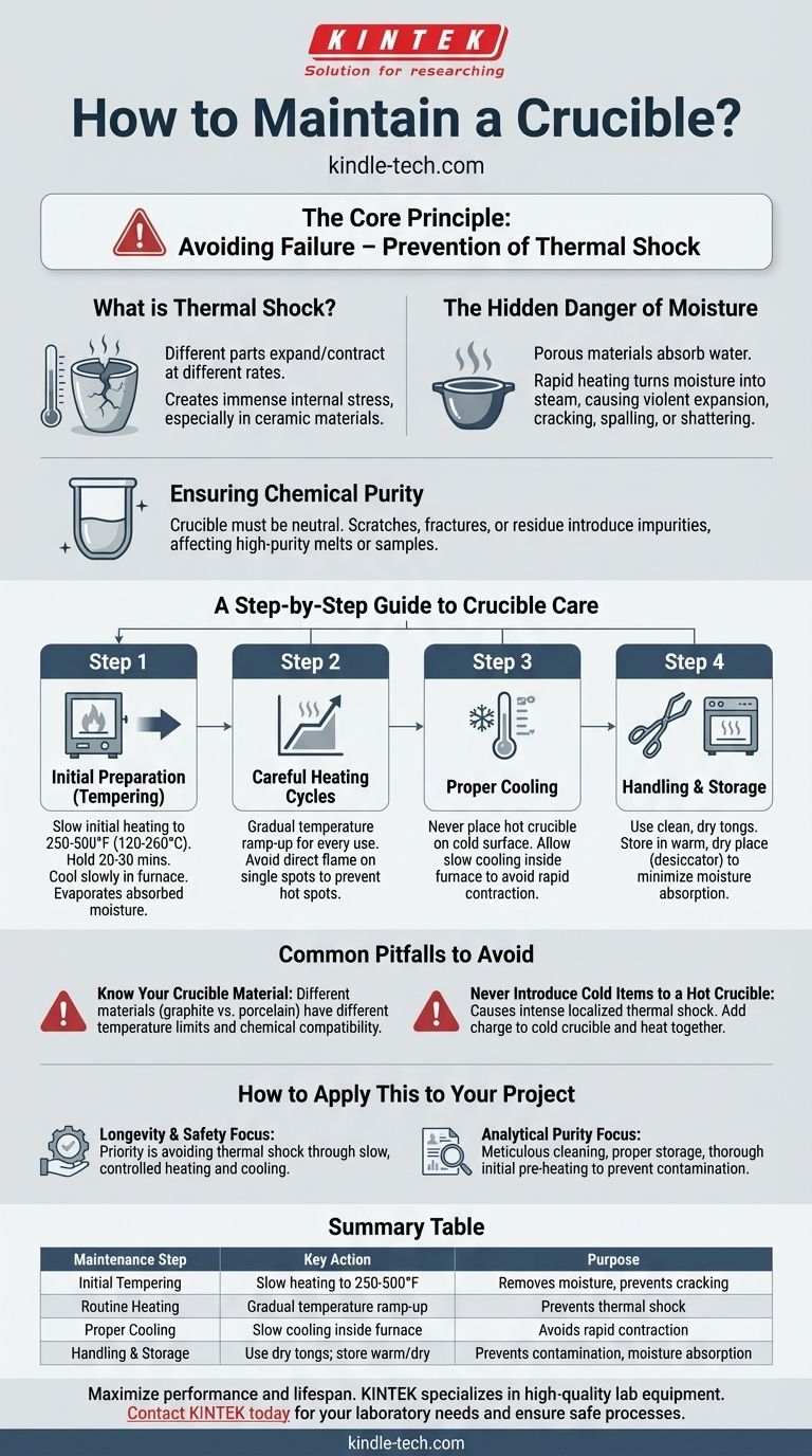 Come mantenere un crogiolo? Prevenire lo shock termico e garantire la longevità Guida Visiva