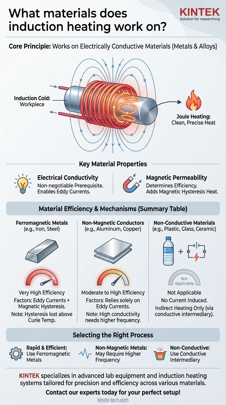على أي مواد يعمل التسخين بالحث؟ دليل للمعادن والسبائك الموصلة دليل مرئي