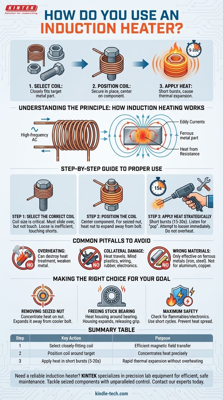 Come si usa un riscaldatore a induzione? Una guida in 3 passaggi per un riscaldamento sicuro e mirato Guida Visiva