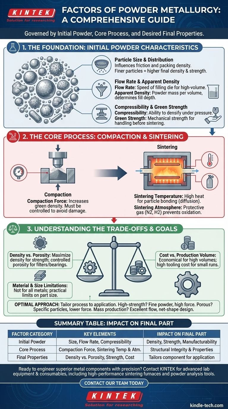 Quels sont les facteurs de la métallurgie des poudres ? Maîtriser la clé des pièces haute performance Guide Visuel