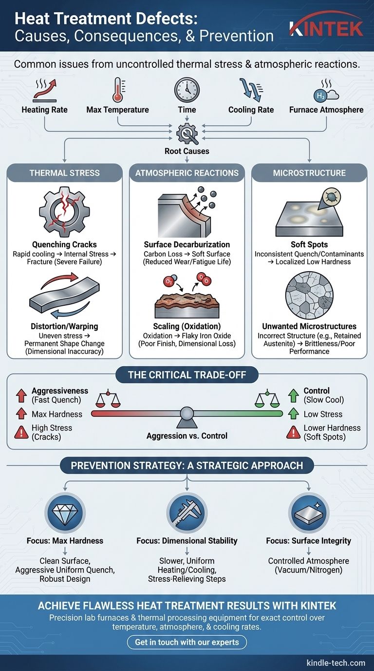 ما هي العيوب في عملية المعالجة الحرارية؟ منع التشققات والتشوه والبقع اللينة دليل مرئي