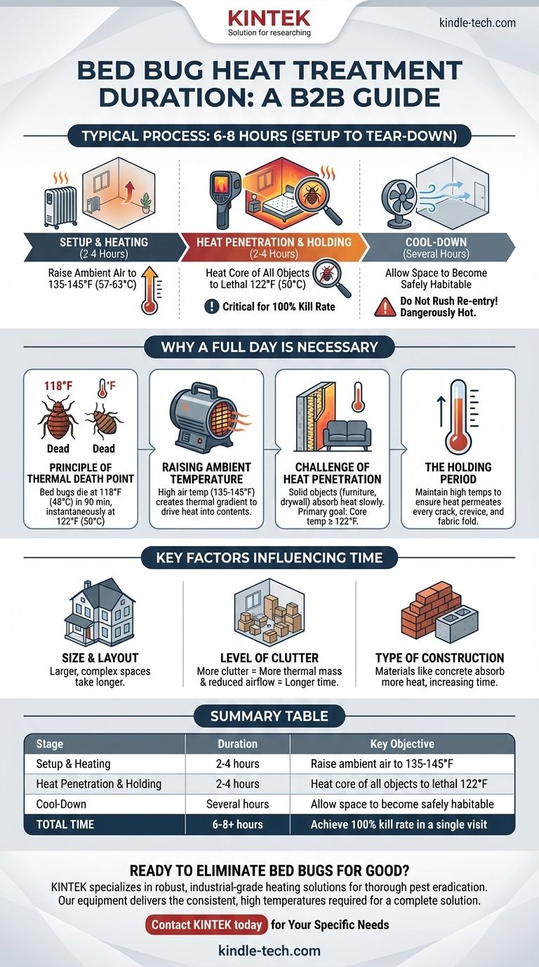 热处理需要多长时间？全天候，以达到100%的臭虫杀灭率 图解指南