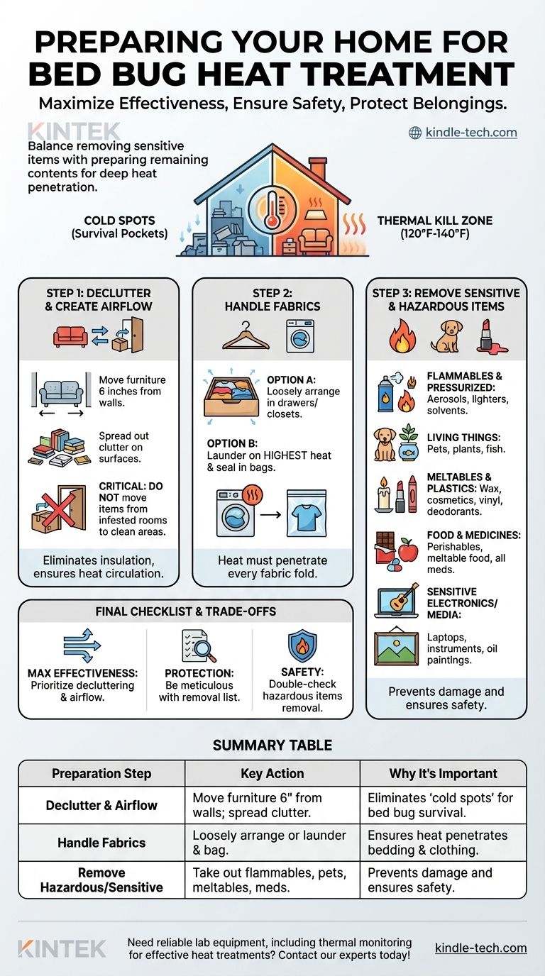 Comment préparer ma maison pour un traitement thermique contre les punaises de lit ? Un guide pour assurer une élimination totale Guide Visuel