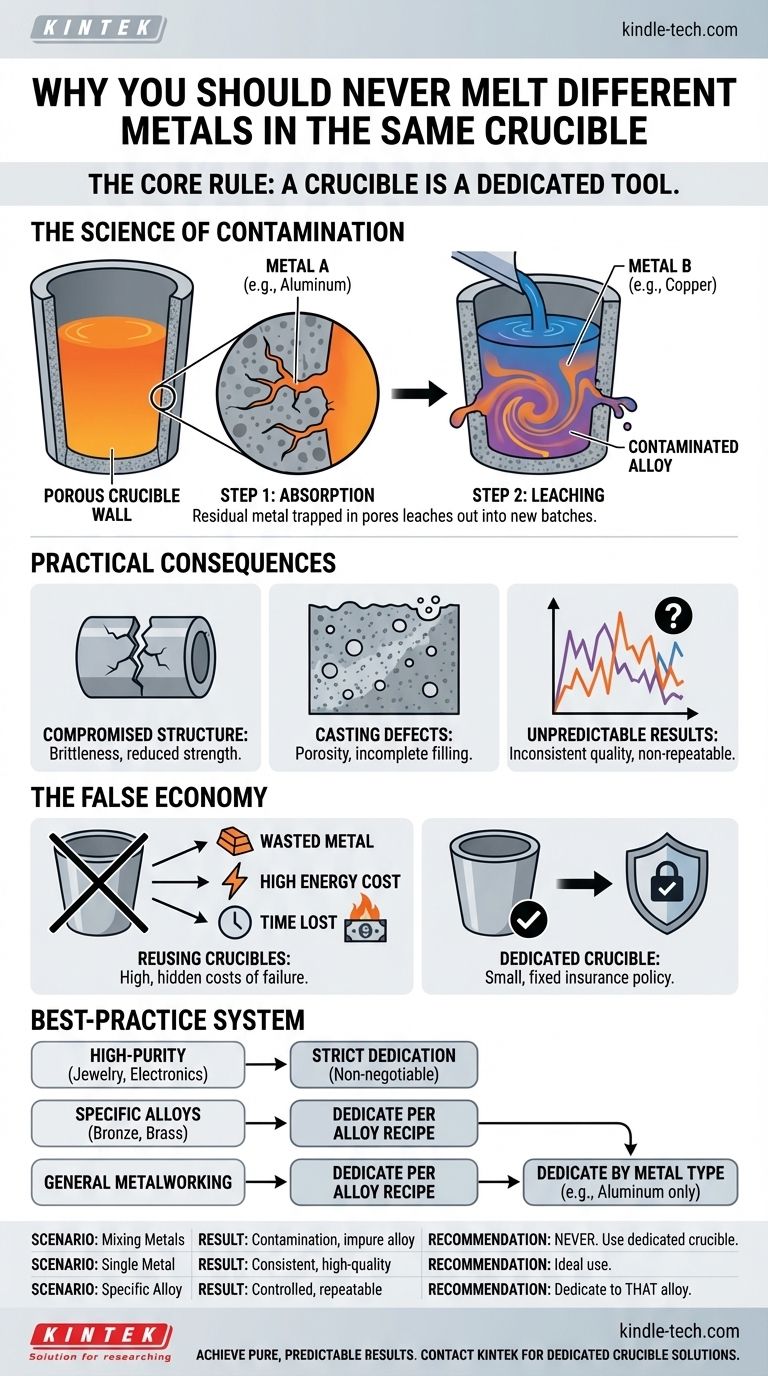 Kann man verschiedene Metalle im selben Tiegel schmelzen? Vermeiden Sie kostspielige Verunreinigungen und fehlgeschlagene Güsse Visuelle Anleitung