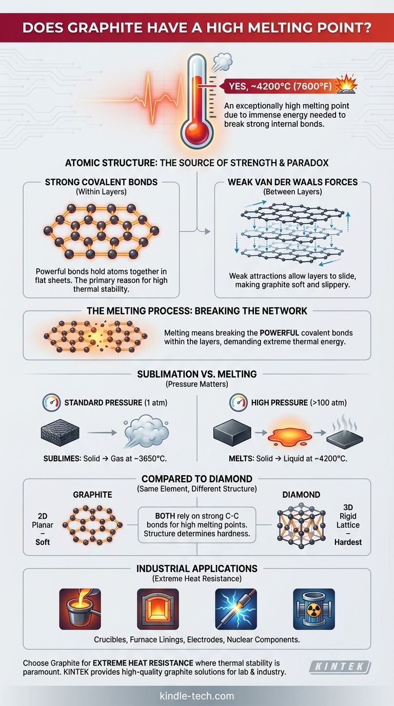 هل يتمتع الجرافيت بنقطة انصهار عالية؟ كشف أسرار مقاومة الحرارة القصوى دليل مرئي