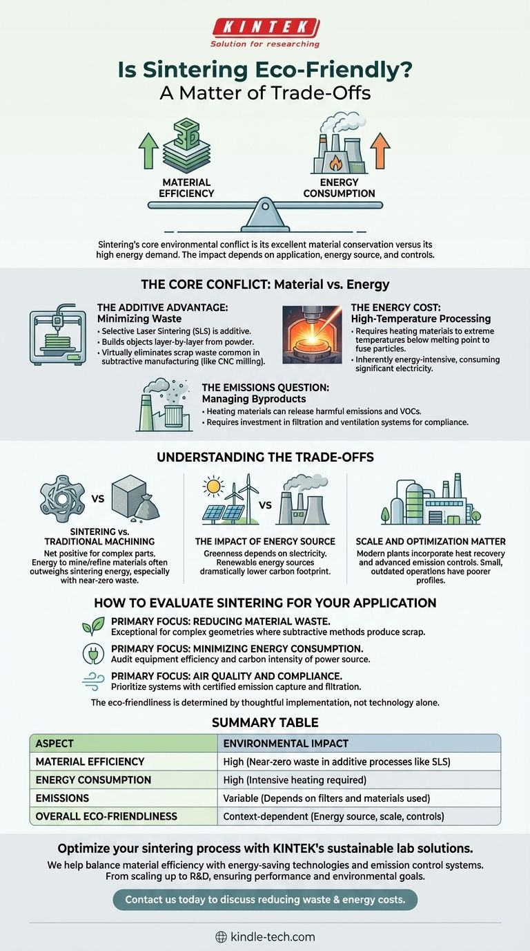 ¿Es la sinterización ecológica? Sopesando la eficiencia del material frente al uso de energía Guía Visual