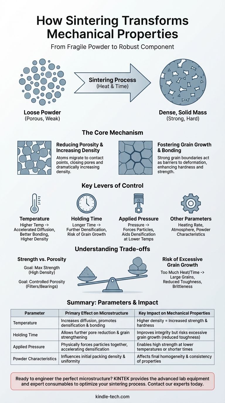 Wie werden mechanische Eigenschaften durch Sintern beeinflusst? Mikrostruktur meistern für Spitzenleistung Visuelle Anleitung