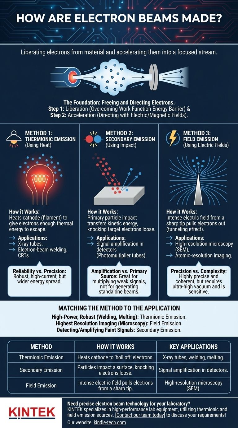電子ビームはどのように作られるのか？熱電子放出から電界放出までを解説 ビジュアルガイド