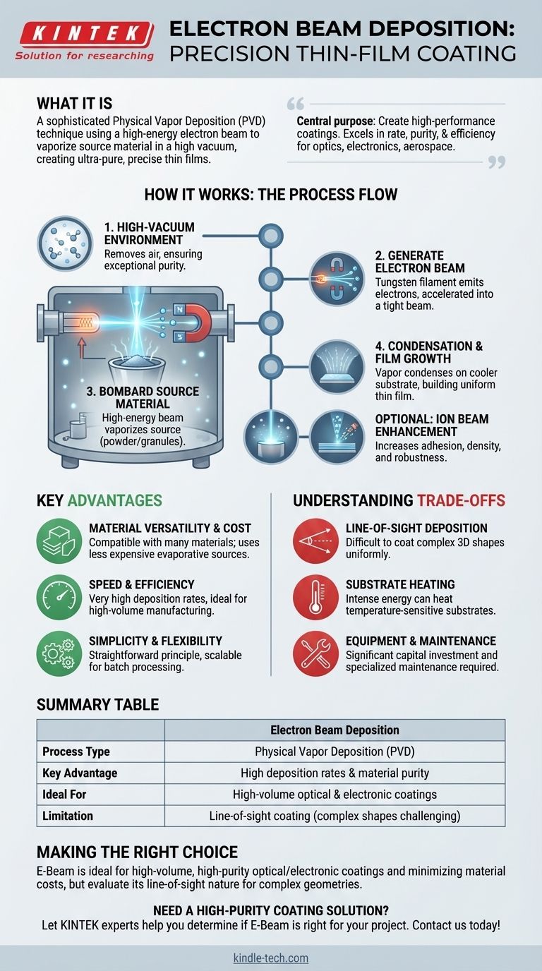 증착의 전자빔 방식이란 무엇인가요? 고순도 박막 코팅 가이드 시각적 가이드