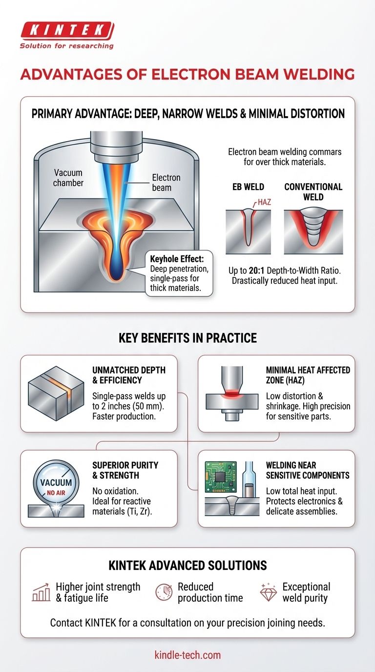 ما هي ميزة لحام شعاع الإلكترون؟ تحقيق لحامات عميقة ونظيفة بأقل قدر من التشوه دليل مرئي