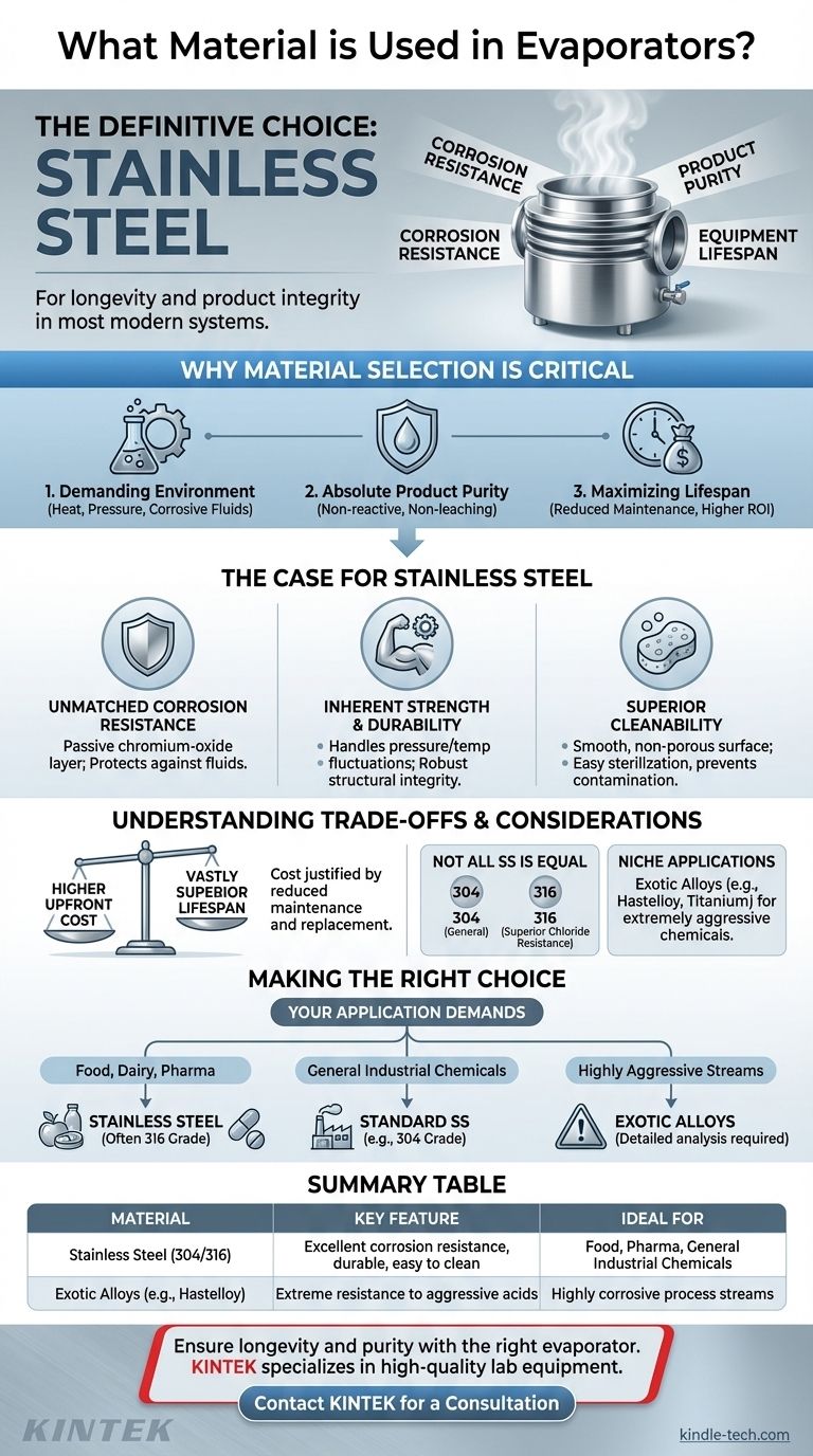 What material is used in evaporators? Stainless Steel for Maximum Corrosion Resistance Visual Guide