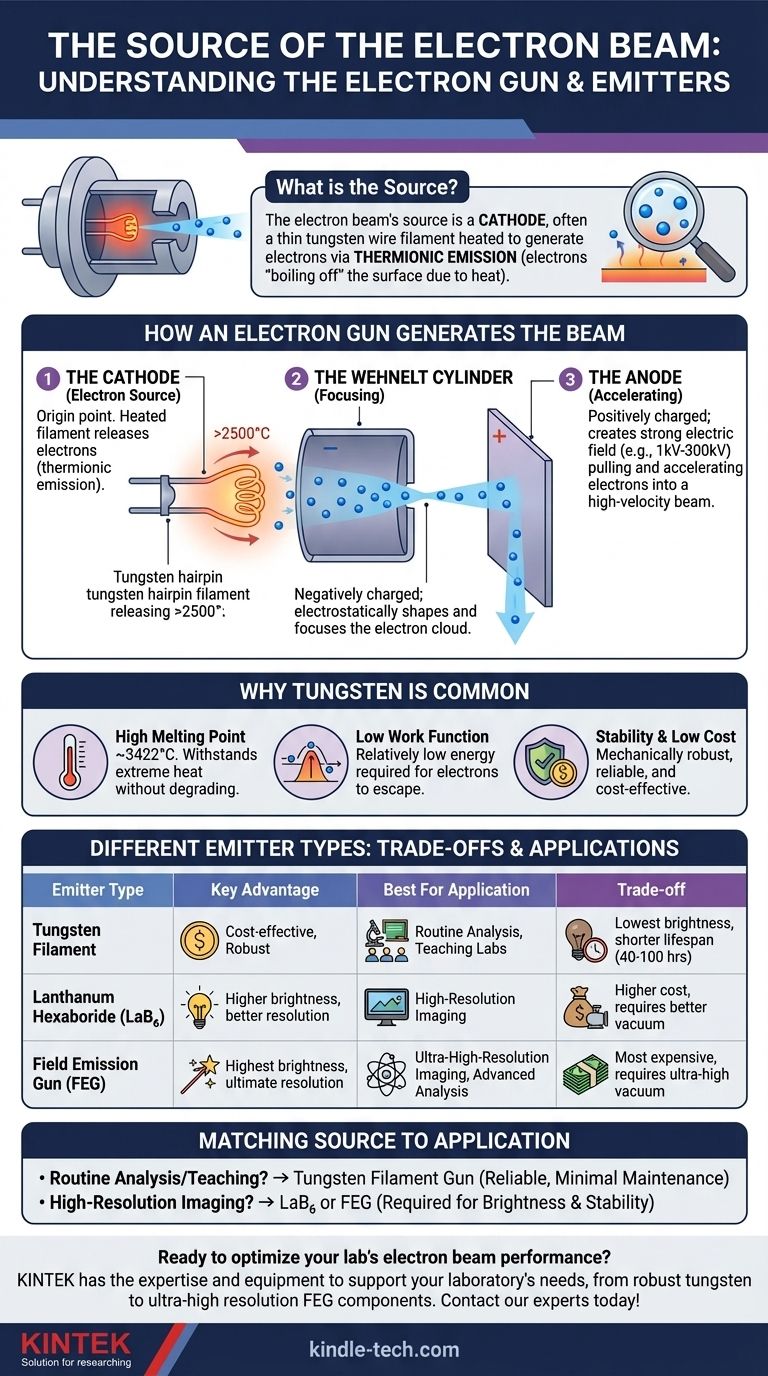 ما هو مصدر شعاع الإلكترون؟ اختيار الباعث المناسب لتطبيقك دليل مرئي