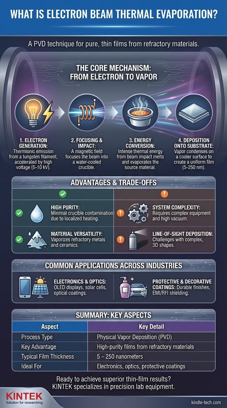 Was ist Elektronenstrahl-Thermische Verdampfung? Ein Leitfaden zur Abscheidung hochreiner Dünnschichten Visuelle Anleitung