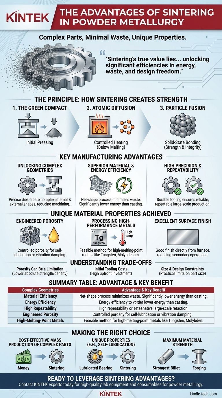 Quels sont les avantages du frittage en métallurgie des poudres ? Créez des pièces complexes avec un minimum de déchets Guide Visuel