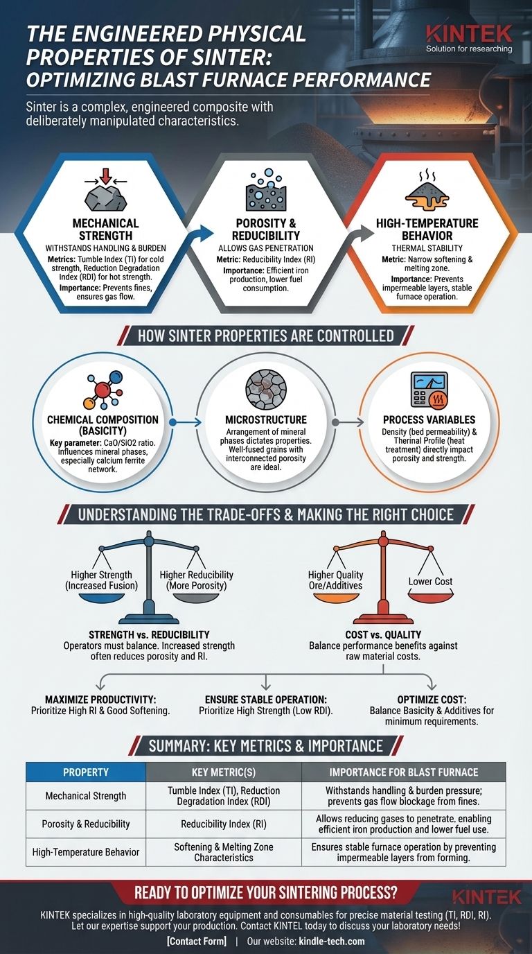 What are the physical properties of sinter? Optimizing Strength, Reducibility & High-Temperature Performance Visual Guide