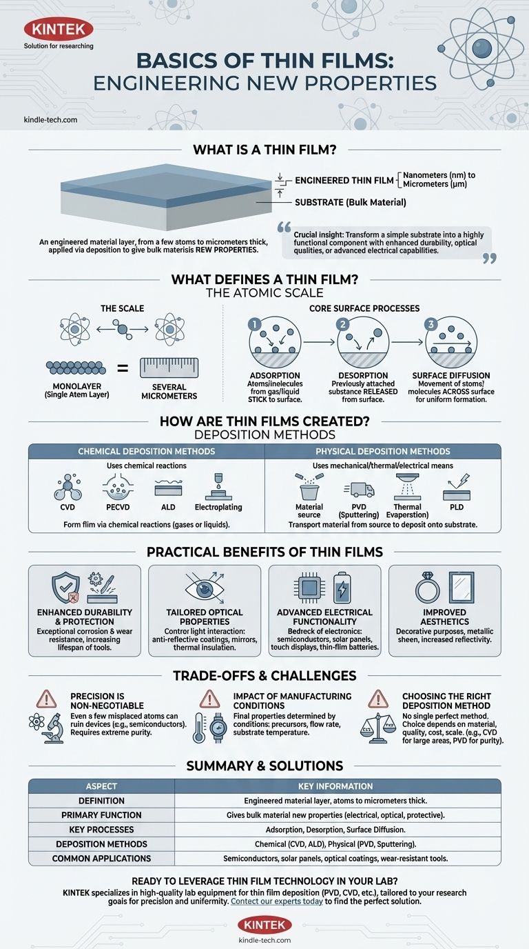 Quali sono le basi dei film sottili? Padroneggiare la tecnologia dietro l'elettronica moderna e i rivestimenti Guida Visiva
