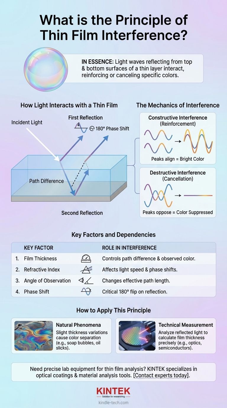 薄膜干渉の原理とは何ですか？石鹸の泡や油膜の中で光がどのように色を生み出すか ビジュアルガイド