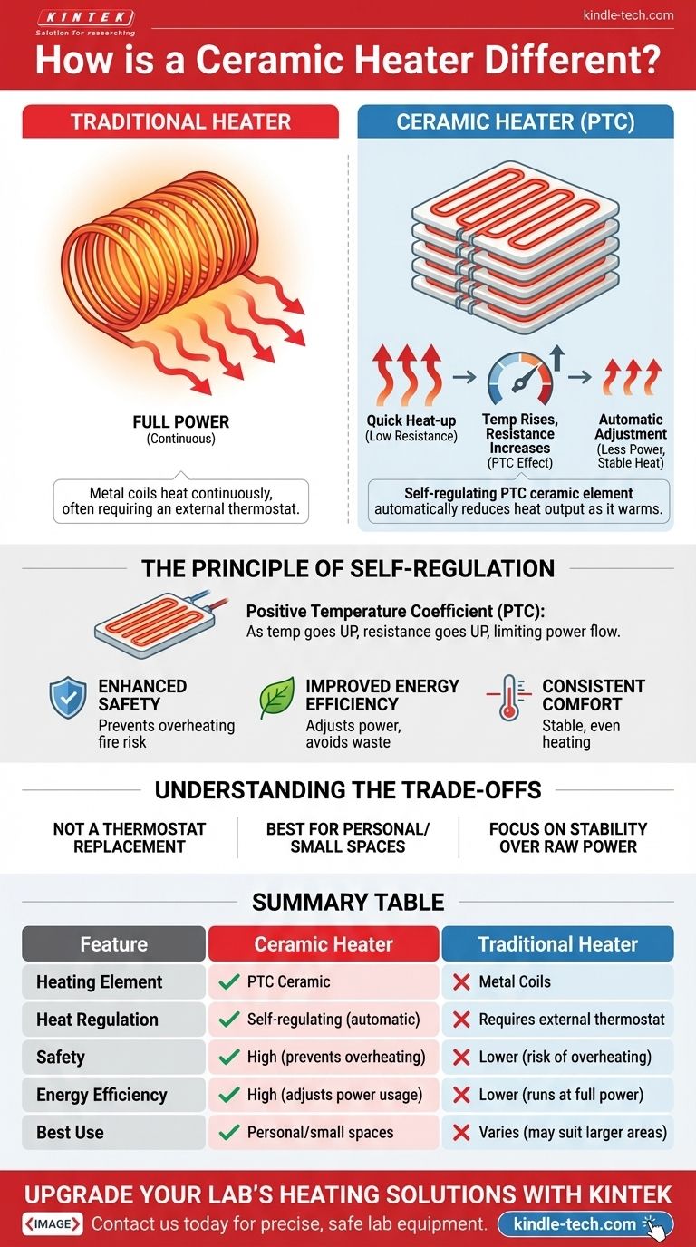 ¿En qué se diferencia un calefactor cerámico? Descubra la seguridad y eficiencia autorregulables Guía Visual