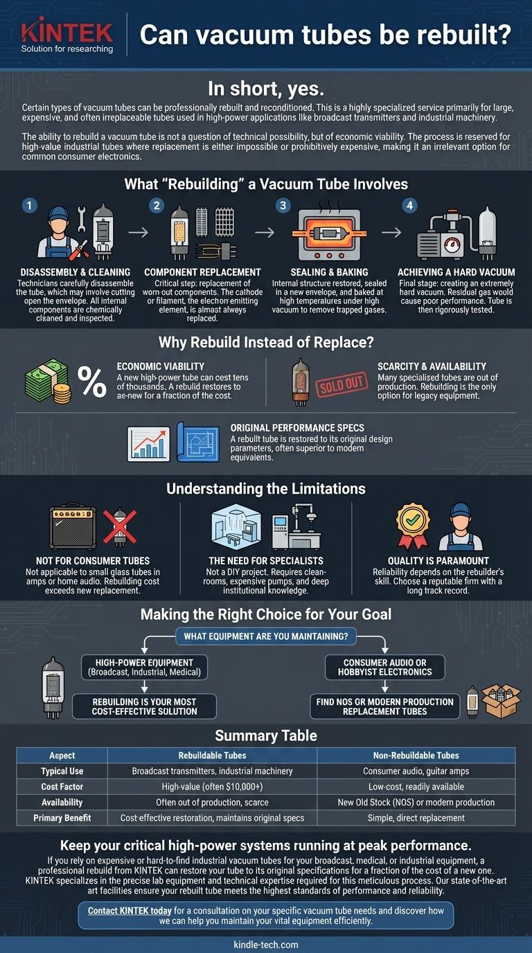 Can vacuum tubes be rebuilt? A Guide to Restoring High-Power Industrial Tubes Visual Guide