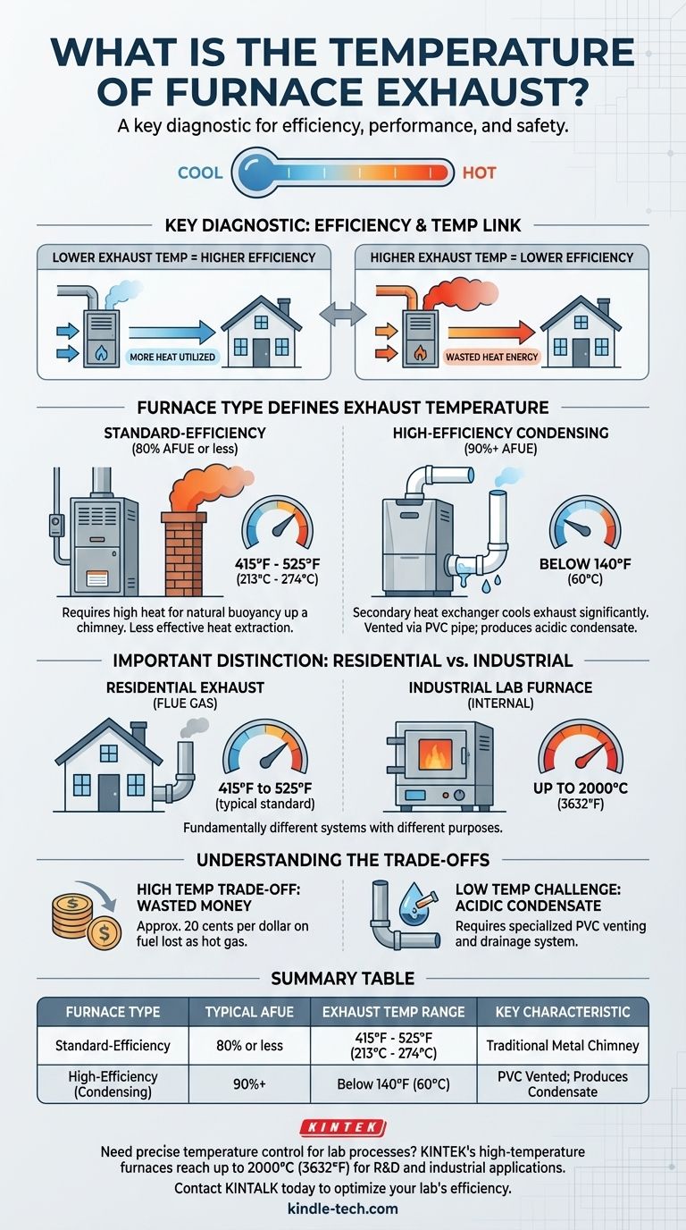 Qual è la temperatura di scarico della fornace? Un indicatore chiave di efficienza e sicurezza Guida Visiva