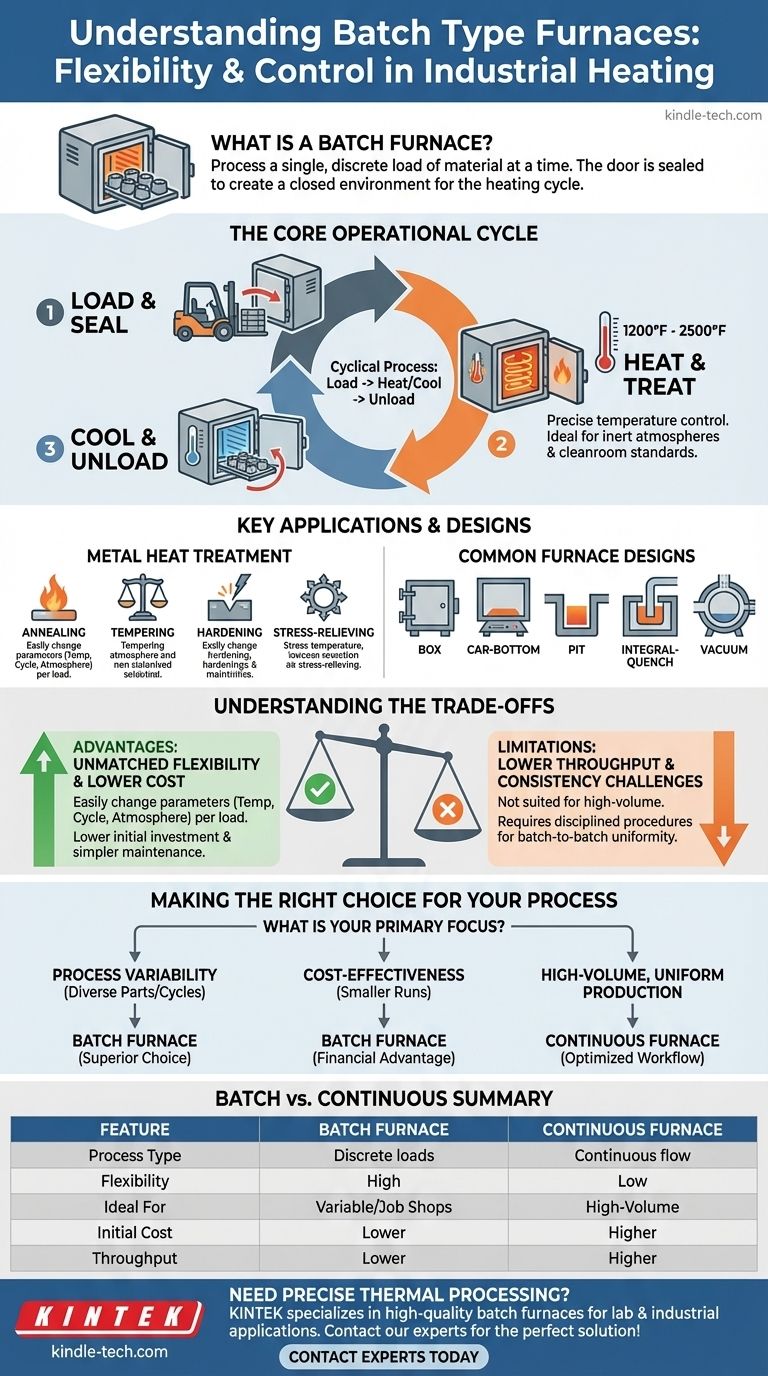Cosa sono i forni a batch? Una guida alla lavorazione termica flessibile e controllata Guida Visiva