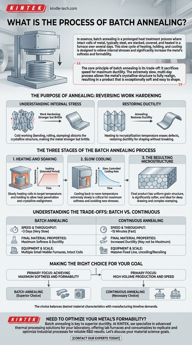 バッチ焼鈍のプロセスとは？深絞り金属の最大限の軟度を実現する ビジュアルガイド