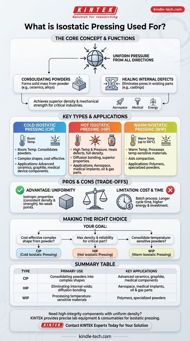 À quoi sert le pressage isostatique ? Atteindre une densité et une uniformité supérieures dans les composants critiques Guide Visuel