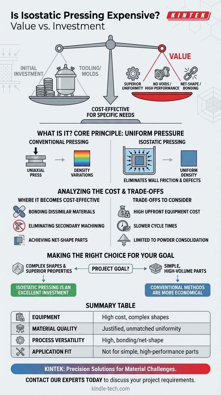 Le pressage isostatique est-il coûteux ? Obtenez une uniformité de matériau supérieure et des formes complexes Guide Visuel