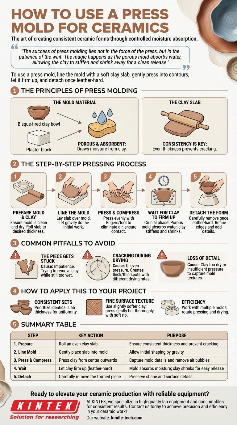 Come si usa uno stampo a pressione per la ceramica? Padroneggia forme coerenti e dettagli raffinati Guida Visiva