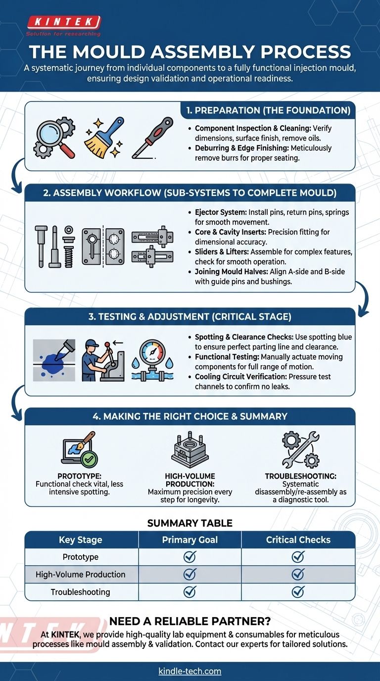 ما هي عملية تجميع القالب؟ بناء أداة موثوقة للقولبة بالحقن عالية الجودة دليل مرئي