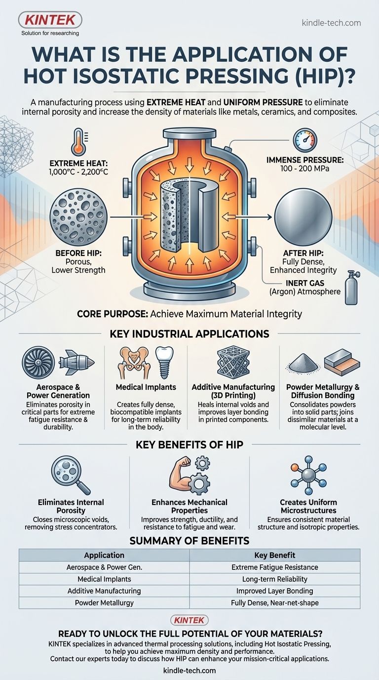 熱間等方圧接（HIP）の用途は何ですか？高性能部品の材料完全性を最大化する ビジュアルガイド