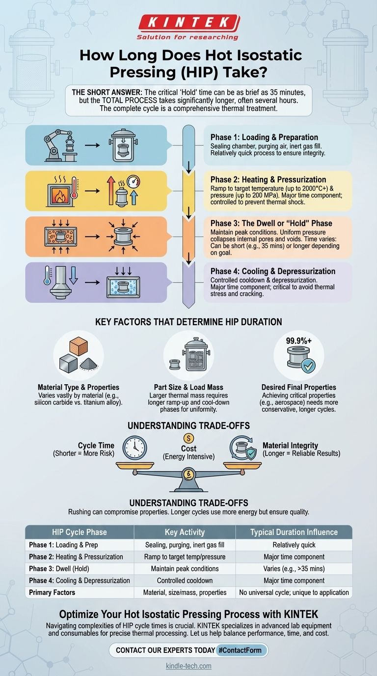 열간 등방압착(HIP)은 얼마나 걸립니까? 몇 시간에서 며칠까지, 전체 HIP 사이클 분석 시각적 가이드