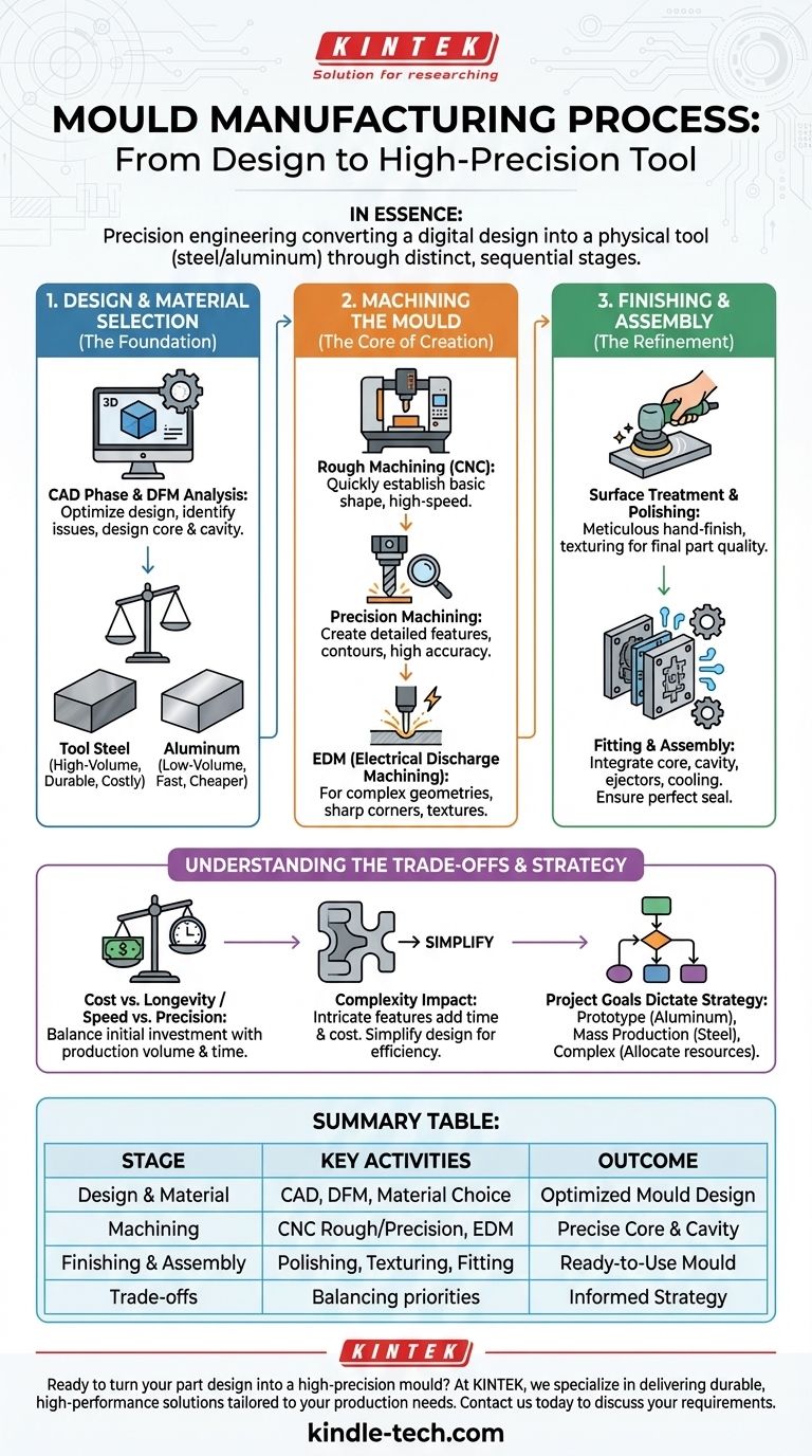 ¿Cuál es el proceso de fabricación de moldes? Del diseño CAD al mecanizado de precisión Guía Visual