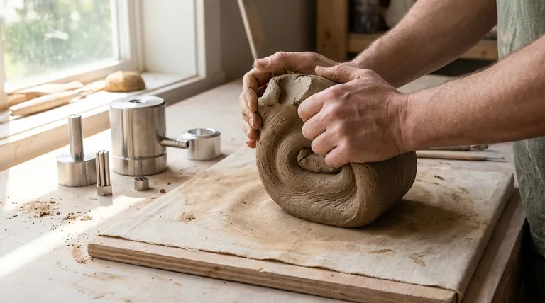 如何塑形陶土?掌握揉泥技巧,获得完美无气泡的效果