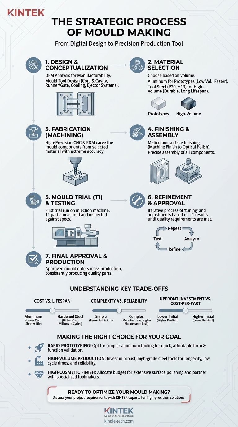 ما هي الخطوات المتبعة في صناعة القالب؟ دليل استراتيجي من التصميم إلى الإنتاج دليل مرئي