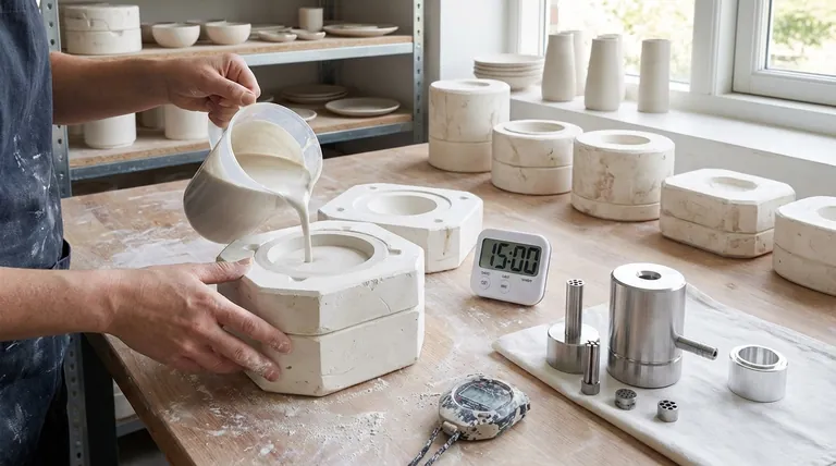 Wie lange lassen Sie einen Keramikschlicker in einer Form?