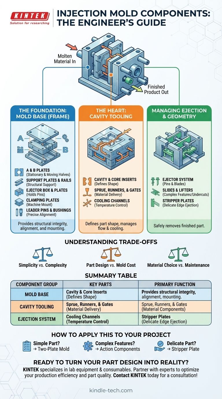 ¿Cuáles son los componentes de un molde? Una guía sobre la estructura y función del molde de inyección Guía Visual