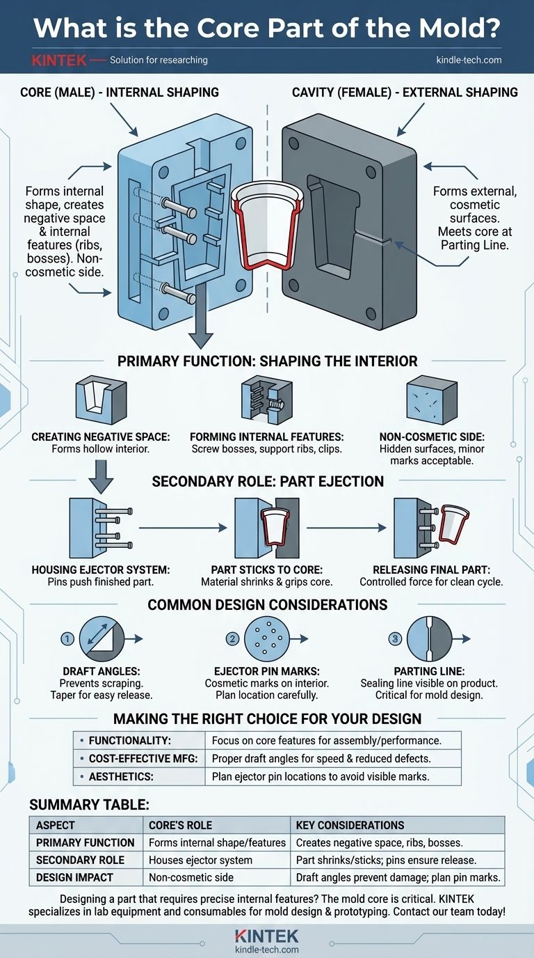 Qual é a parte central do molde? Moldando as Características Internas dos Seus Componentes Guia Visual