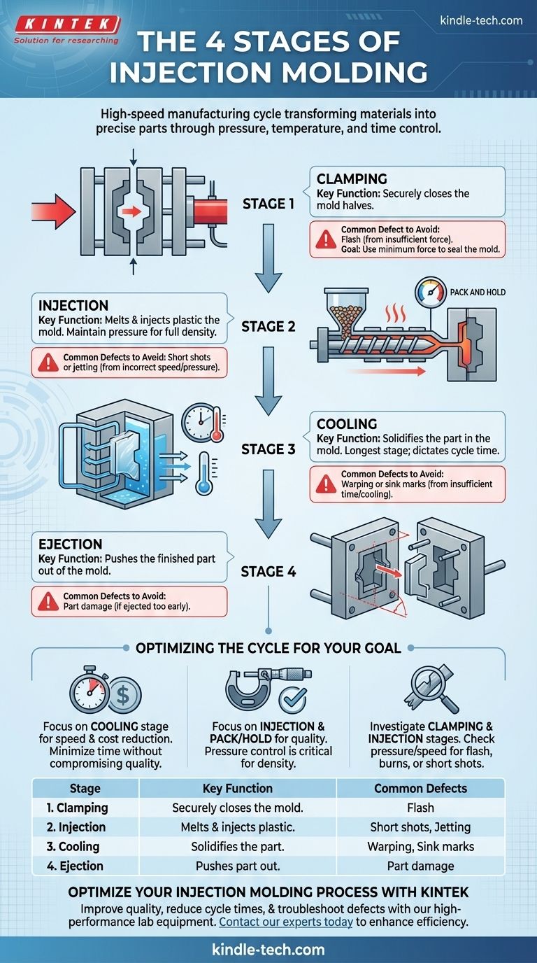 Каковы 4 этапа литья под давлением? Освойте цикл для получения высококачественных деталей Визуальное руководство