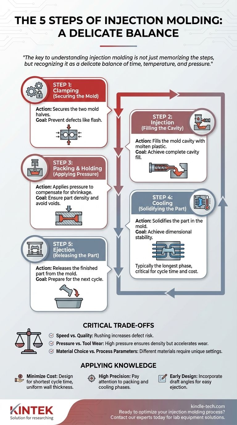 射出成形の5つのステップとは？効率的で高品質な生産のためのガイド ビジュアルガイド