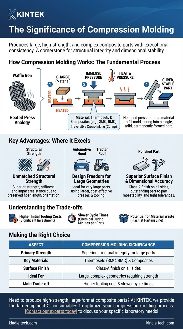 What is the significance of compression molding? Achieve Superior Strength in Large Composite Parts Visual Guide