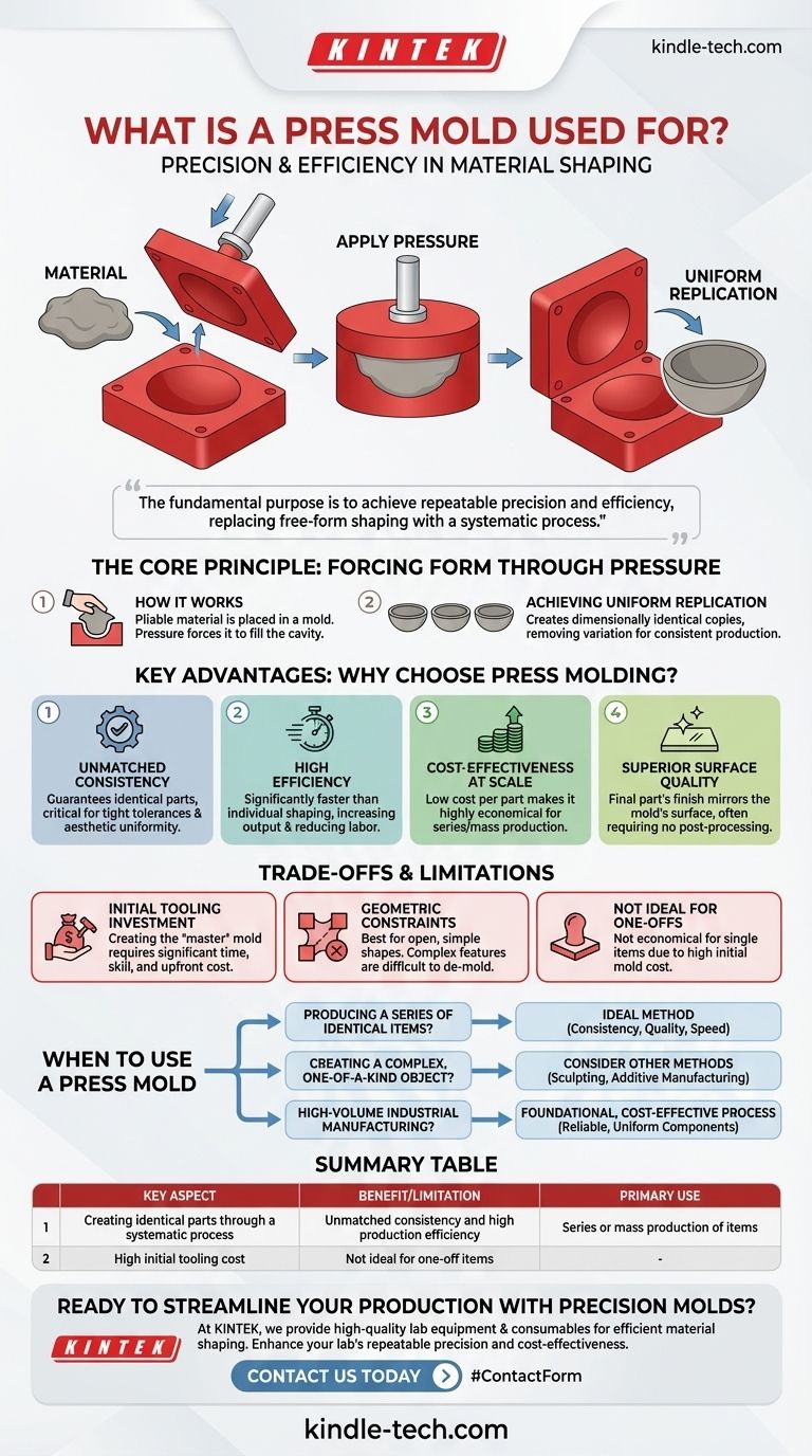 À quoi sert un moule de pressage ? Obtenez une précision et une efficacité reproductibles Guide Visuel
