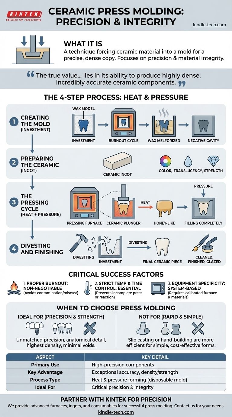 ¿Qué es el moldeo por prensado en cerámica? Logre una precisión y resistencia inigualables para sus componentes Guía Visual
